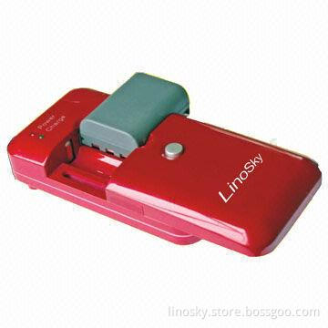 Universal charger for 7.4V digital camera battery, 3.6V mobile phone battery and AA/AAA battery